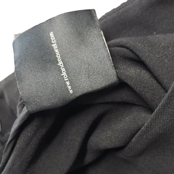 Roland Mouret Womens High Waist Side Stripe Slit Bottom Pants Size 12 Black Blue - Picture 14 of 14